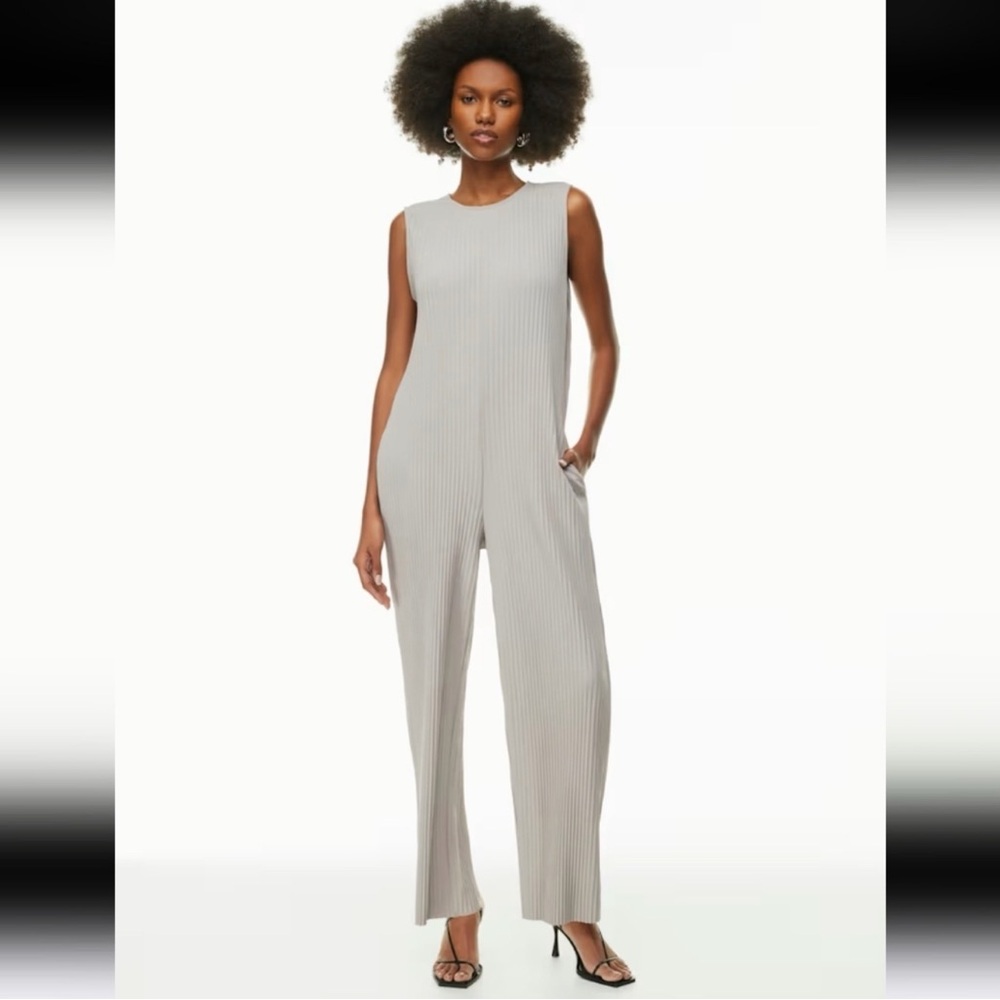 NWT Babaton Light Gray Sleeveless Jumpsuit